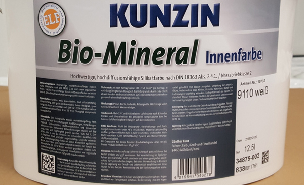 Biomineralfarbe von Kunzin